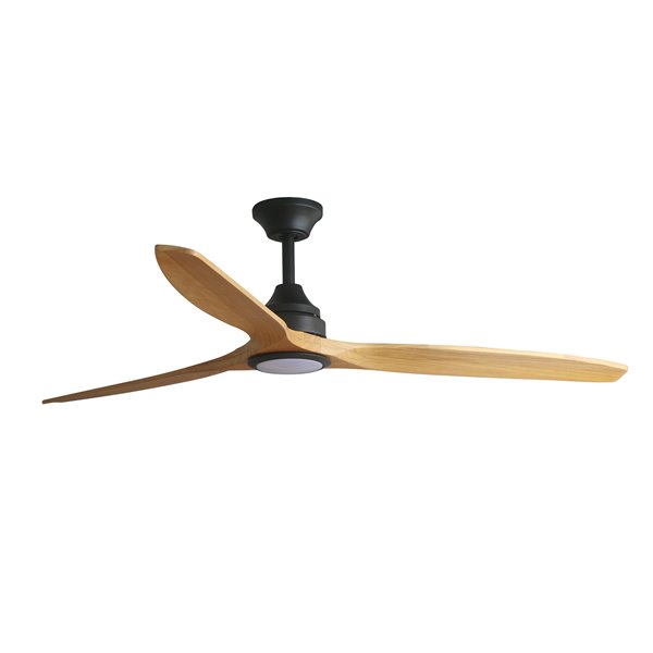 Ventilador Led SMART Wiz de techo FARO 33719DCWW ALO negro y madera