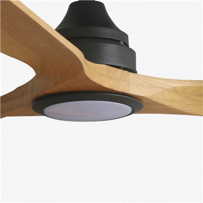 Ventilador Led SMART Wiz de techo FARO 33719DCWW ALO negro y madera