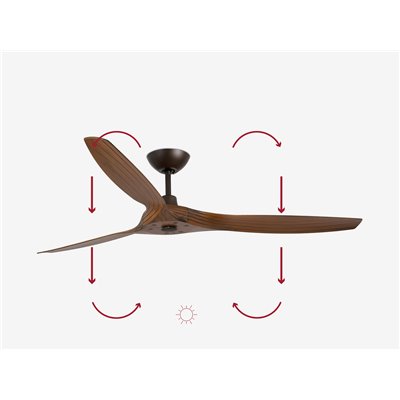 Ventilador SMART Tuya de techo Faro Barcelona 33511WT MOREA Marron 