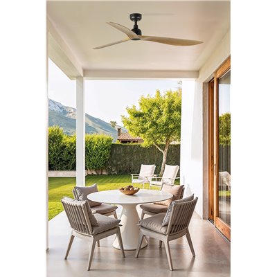 Ventilador SMART Tuya de techo FARO Barcelona 34360WT OUTWOOD Marrón/roble