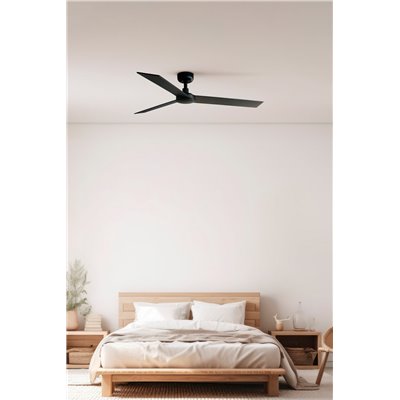 Ventilador SMART Tuya de techo FARO 34298WT RUDDER L negro/nogal