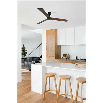 Ventilador SMART Tuya de techo FARO 34298WT RUDDER L negro/nogal