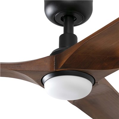 Ventilador Led de techo FARO Barcelona 33809-1TW HEYWOOD Negro/Roble oscuro 