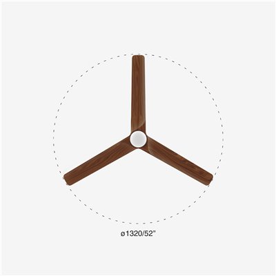 Ventilador Led de techo FARO Barcelona 33809-1TW HEYWOOD Negro/Roble oscuro 