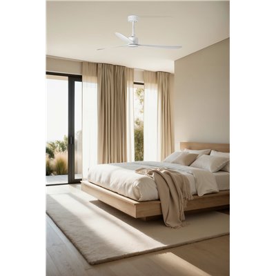 Ventilador de techo FARO Barcelona 33760 AMELIA Blanco/Blanco con motor DC
