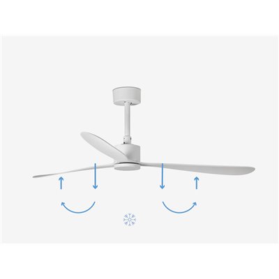 Ventilador de techo FARO Barcelona 33760 AMELIA Blanco/Blanco con motor DC