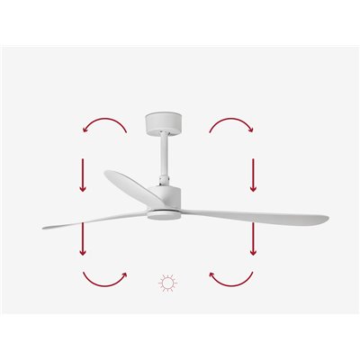 Ventilador de techo FARO Barcelona 33760 AMELIA Blanco/Blanco con motor DC