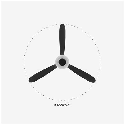 Ventilador Led de techo FARO Barcelona 33761-23 AMELIA Negro/Negro