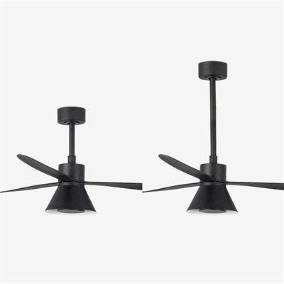 Ventilador Led de techo FARO Barcelona 33761-23 AMELIA Negro/Negro