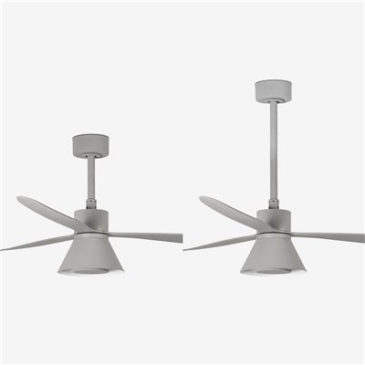Ventilador Led de techo FARO Barcelona 33762-24 AMELIA Gris/Gris con motor DC