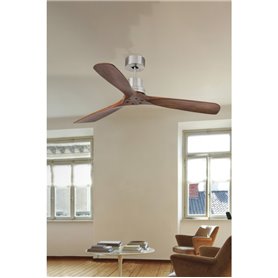 Ventilador SMART Tuya de techo FARO 33370DCWT LANTAU L Niquel/Nogal