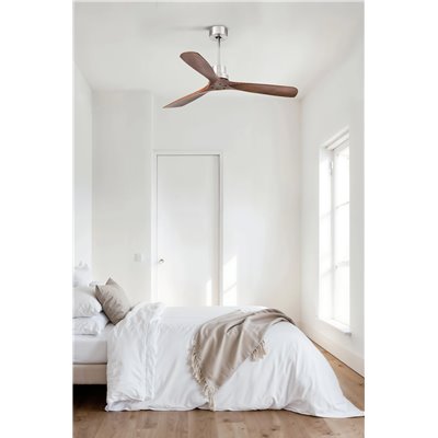 Ventilador SMART Tuya de techo FARO 33370DCWT LANTAU L Niquel/Nogal