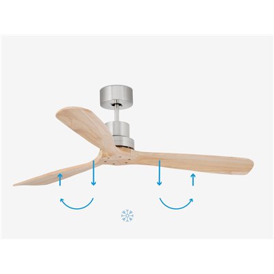 Ventilador SMART Tuya de techo FARO 33373DCWT LANTAU L Niquel/Pino