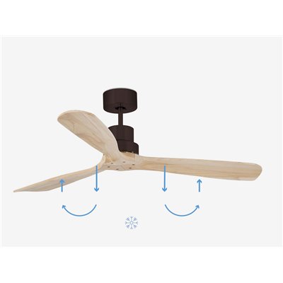 Ventilador SMART Tuya de techo FARO 33562DCWT LANTAU L Marron/Pino