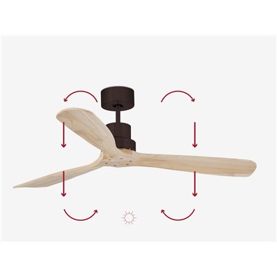 Ventilador SMART Tuya de techo FARO 33562DCWT LANTAU L Marron/Pino