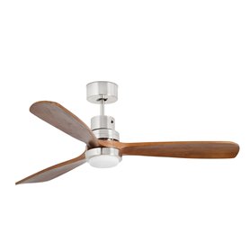 Ventilador Led SMART Tuya de techo FARO 33518DCWT LANTAU L Niquel/Nogal