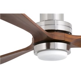 Ventilador Led SMART Tuya de techo FARO 33518DCWT LANTAU L Niquel/Nogal