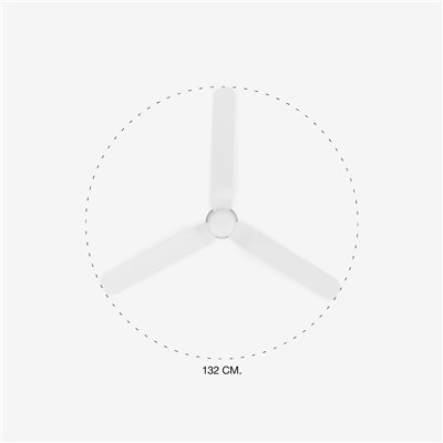 Ventilador de techo Faro Barcelona 33471N PEMBA blanco con motor DC