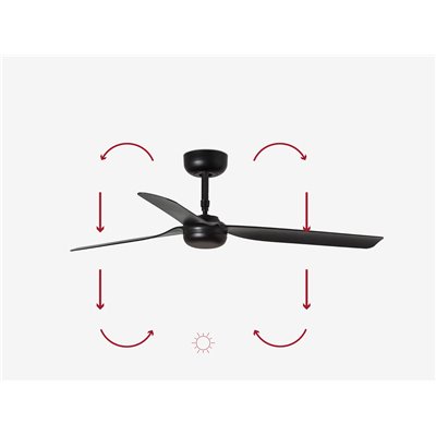 Ventilador de techo Faro Barcelona 33815 PUNT M Negro/Negro