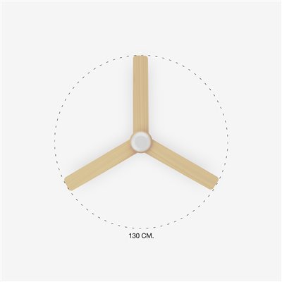 Ventilador SMART Tuya de techo Faro 33816WT PUNT M Blanco/Madera