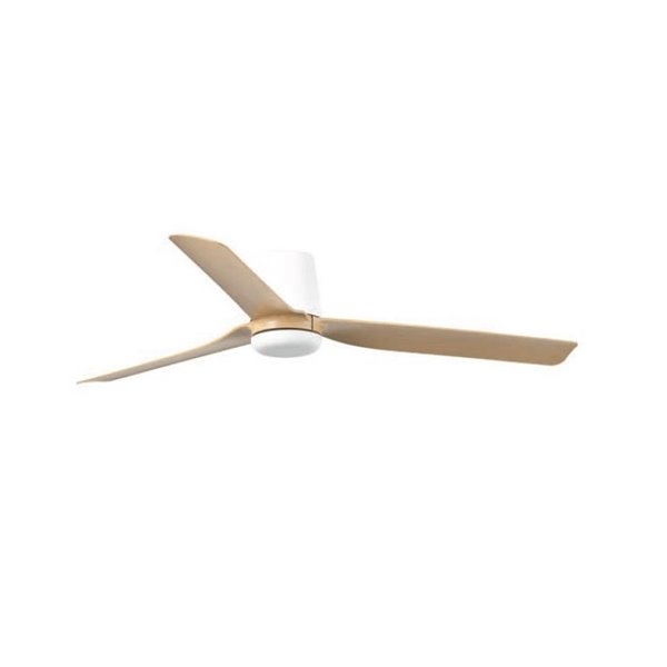 Ventilador SMART Tuya de techo FARO 33829WT PUNT TUB M blanco y madera