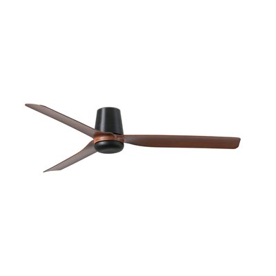 Ventilador de techo FARO Barcelona 33831 PUNT TUB M negro y madera oscura