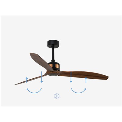 Ventilador SMART Wiz de techo FARO 33451WW Copper Fan M Negro Mate