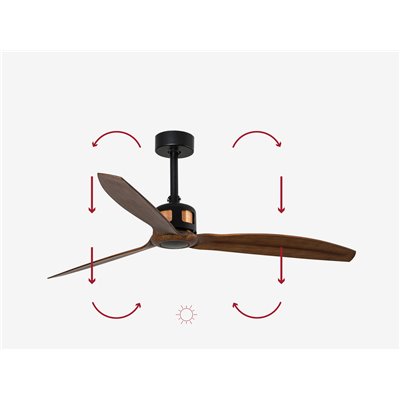 Ventilador SMART Wiz de techo FARO 33451WW Copper Fan M Negro Mate