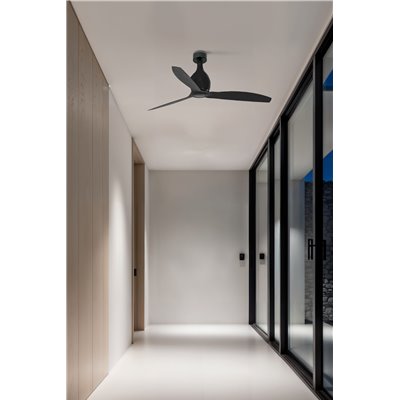 Ventilador SMART Wiz de techo FARO 32030WW MINI ETERFAN negro mate/negro