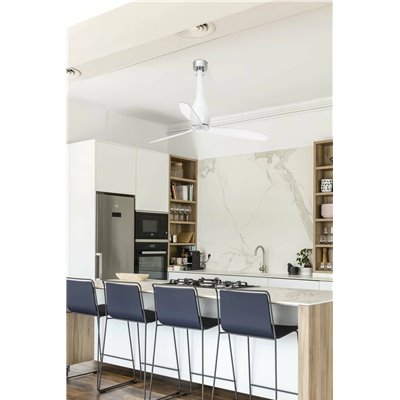 Ventilador de techo Faro Barcelona 32000 ETERFAN blanco brillo/transparente