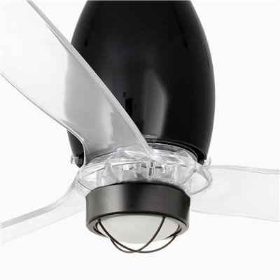 Ventilador Led de techo FARO 32002-10 ETERFAN M Negro brillo/transparente