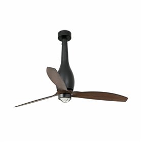 Ventilador Led SMART Wiz de techo FARO 32004WW-10 ETERFAN M Negro mate/nogal
