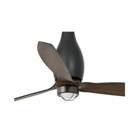 Ventilador Led SMART Wiz de techo FARO 32004WW-10 ETERFAN M Negro mate/nogal