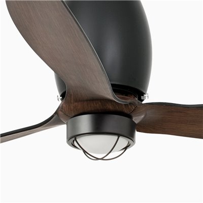 Ventilador Led SMART Wiz de techo FARO 32004WW-10 ETERFAN M Negro mate/nogal