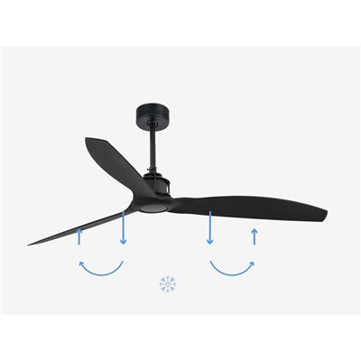 Ventilador de techo FARO 32100 JUSTFAN M negro mate