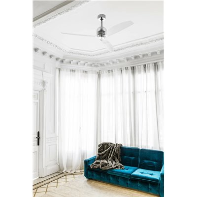 Ventilador de techo FARO 33394D DECOFAN cromo/transparente