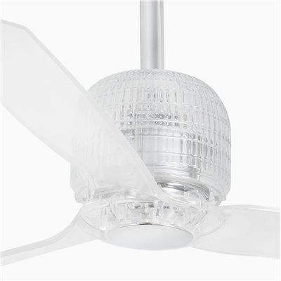 Ventilador de techo FARO 33394D DECOFAN cromo/transparente
