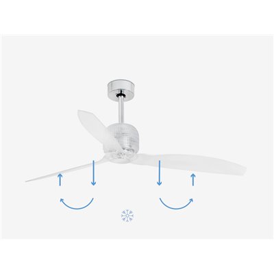 Ventilador de techo FARO 33394D DECOFAN cromo/transparente