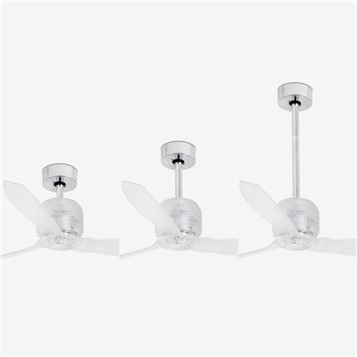 Ventilador de techo FARO 33394D DECOFAN cromo/transparente
