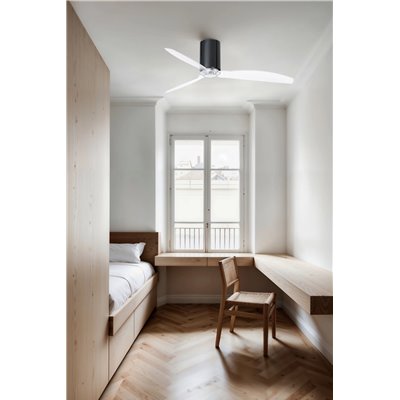 Ventilador de techo FARO 32040 MINI TUBE FAN negro brillo/transparente