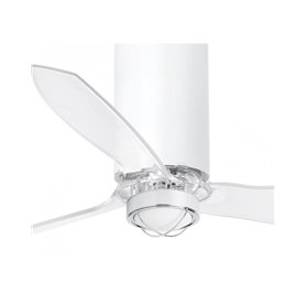 Ventilador Led SMART Wiz de techo FARO 32034WW-9 TUBE FAN Blanco Mate/transparente