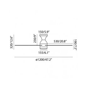 Ventilador SMART Wiz de techo FARO Barcelona 33756WW Fraser Blanco
