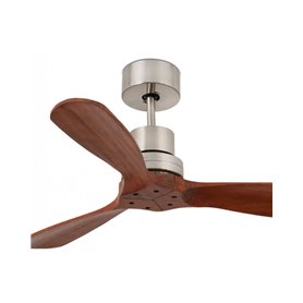 Ventilador SMART Wiz de techo FARO 33508DCWW MINI Lantau Niquel mate/nogal