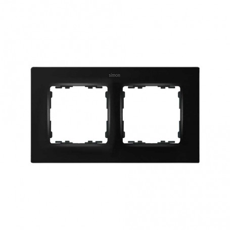 Marco para 2 elementos Simon 82 Concept 8200627-098 Negro Mate
