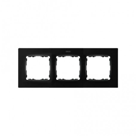 Marco para 3 elementos Simon 82 Concept 8200637-098 Negro Mate