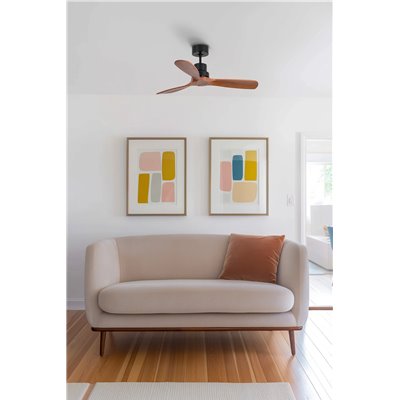 Ventilador SMART Wiz de techo FARO 33517DCWW MINI Lantau Negro/nogal
