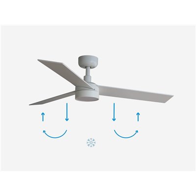 Ventilador Led SMART Tuya de techo FARO 34295WT-1TW RUDDER S blanco y fresno/blanco