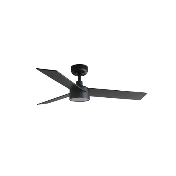 Ventilador Led SMART Tuya de techo FARO 34296WT-1TW RUDDER S negro y nogal/negro
