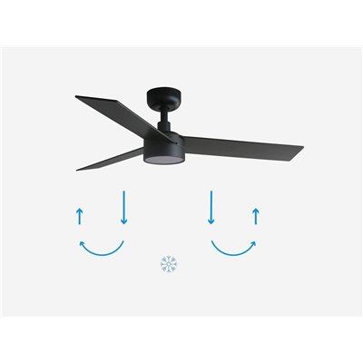 Ventilador Led SMART Tuya de techo FARO 34296WT-1TW RUDDER S negro y nogal/negro