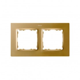 Marco para 2 elementos Simon 82 Concept 8200627-095 Oro